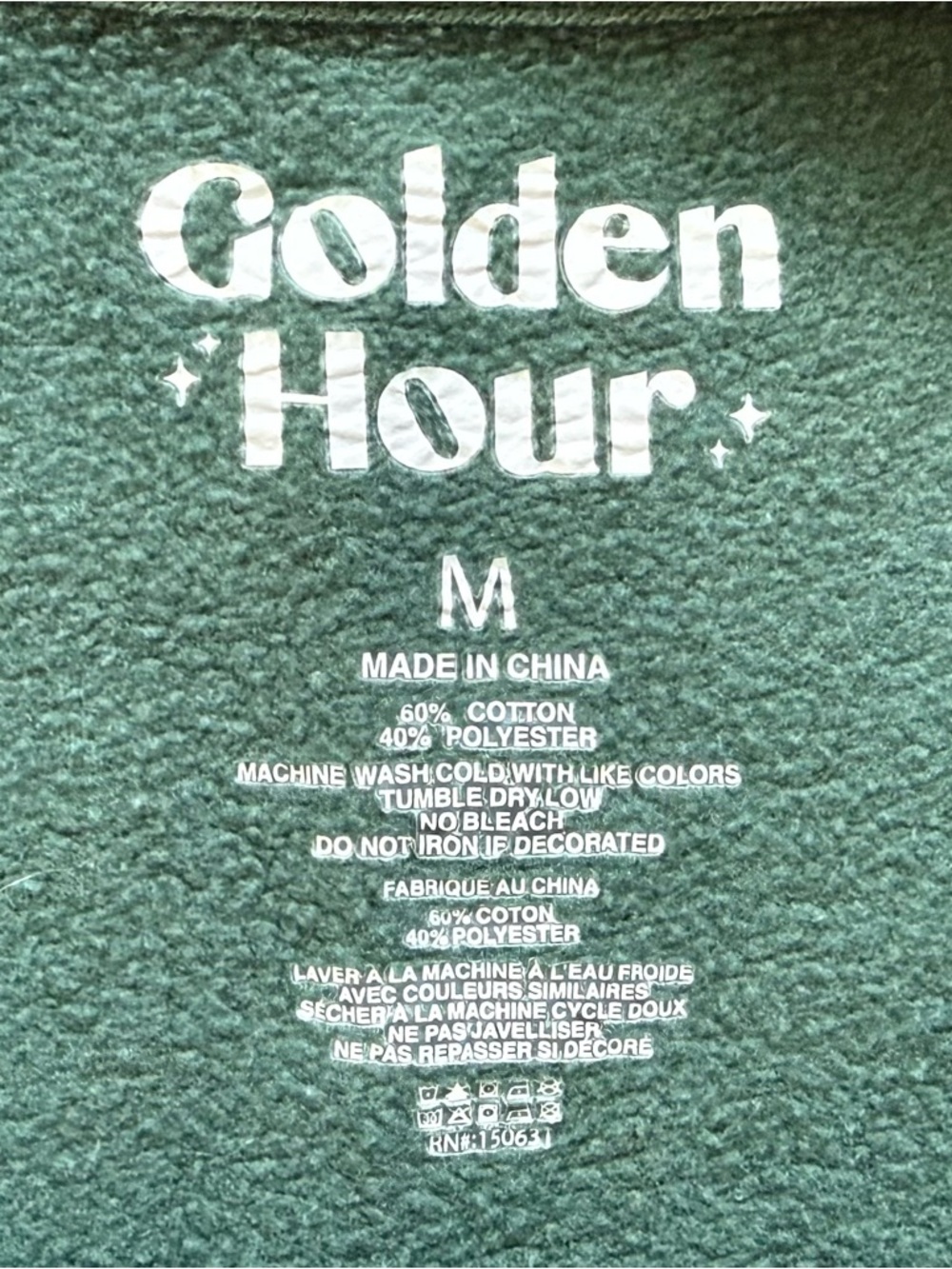 Golden Hour New York Tennis School Green Sweatshirt Size M - Picture 6 of 6